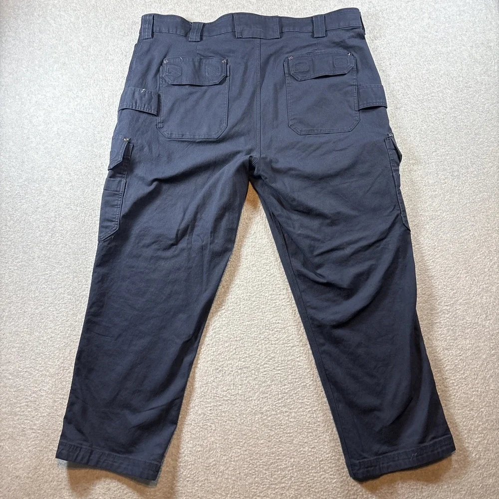 Duluth Trading Fire Flex Hose Navy Blue Cargo Men's 42x30 Canvas Pants Work